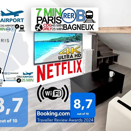 Paris Confort Netflix Rer B Apartment *